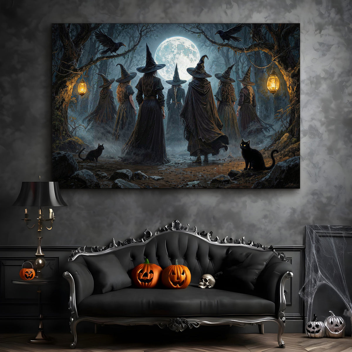 Coven of Witches Halloween Wall Art