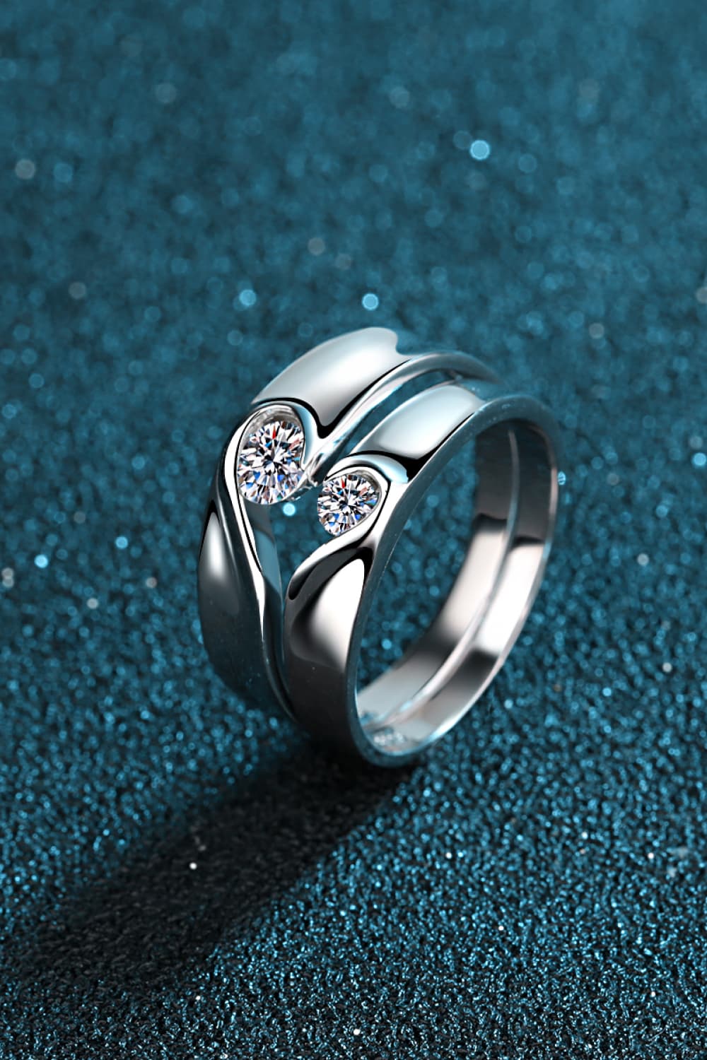 Sparkala™ Rhodium-Plated Inlaid Swirl Ring