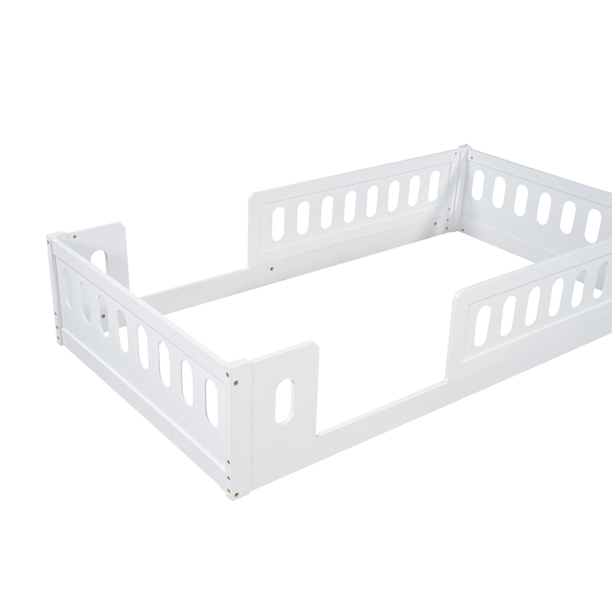 Platform Bed With Guardrail