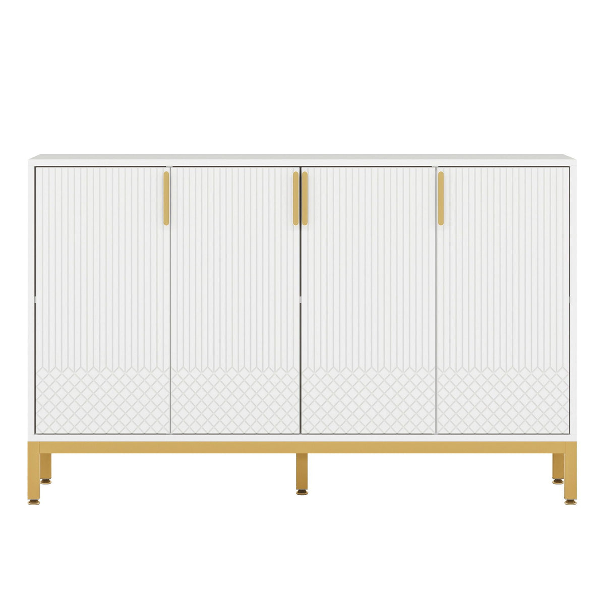 Buffet Sideboard Cabinet With Geometric Doors