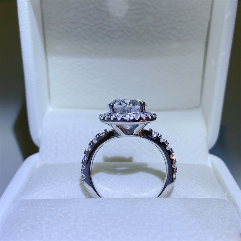 5 Carat Oval-Cut Sparkala™ Pure Sterling Silver Ring