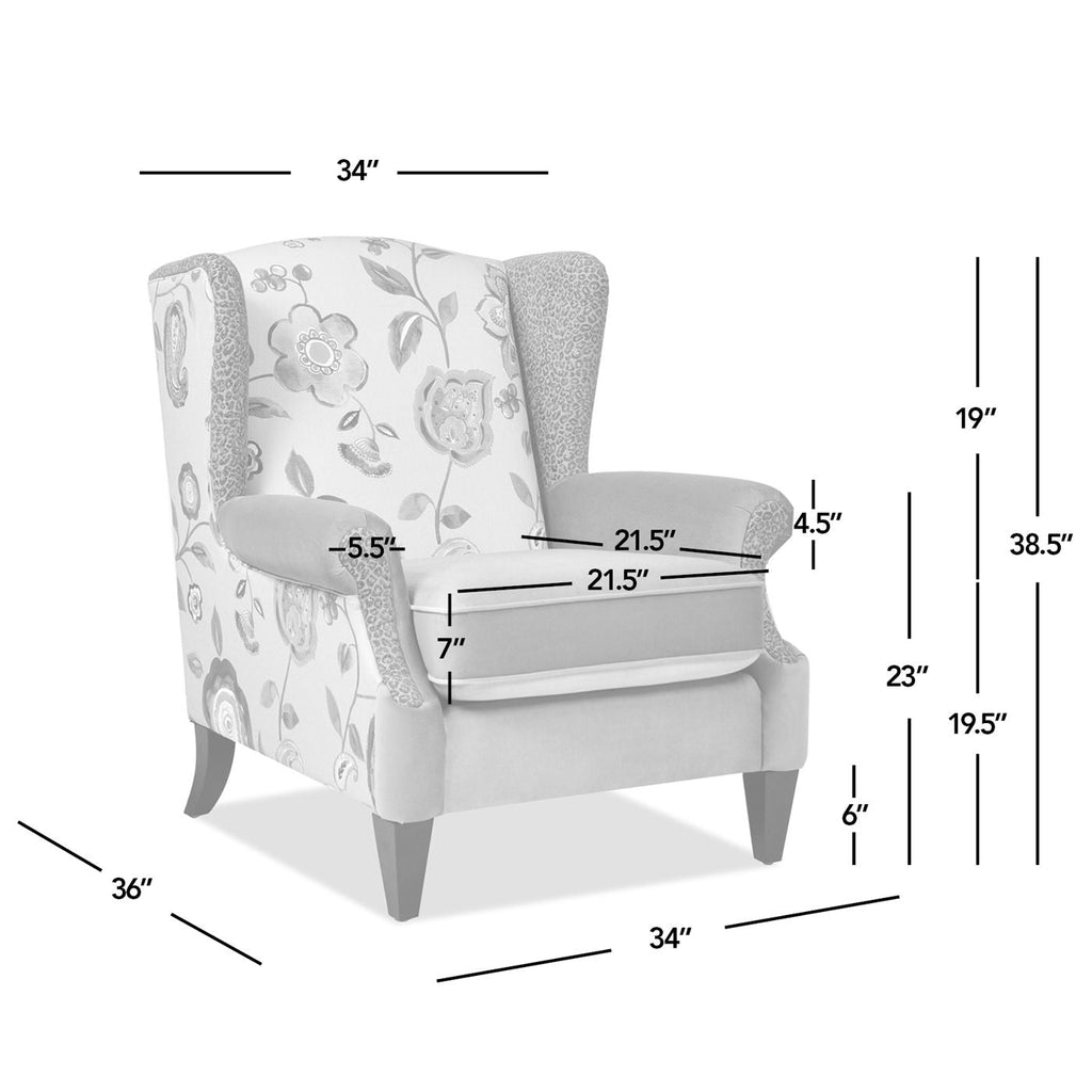 Anya - Boho Chic Wingback Accent Arm Chair