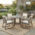 Outdoor Dining Set 5-Piece Patio Table and Chairs with Umbrella Hole