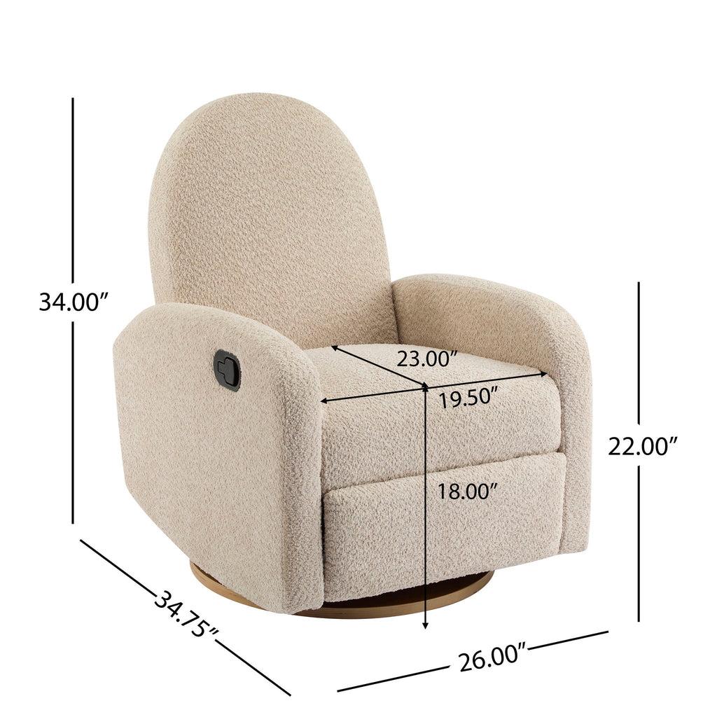 Contemporary 360 Swivel and Glider Recliner Chair