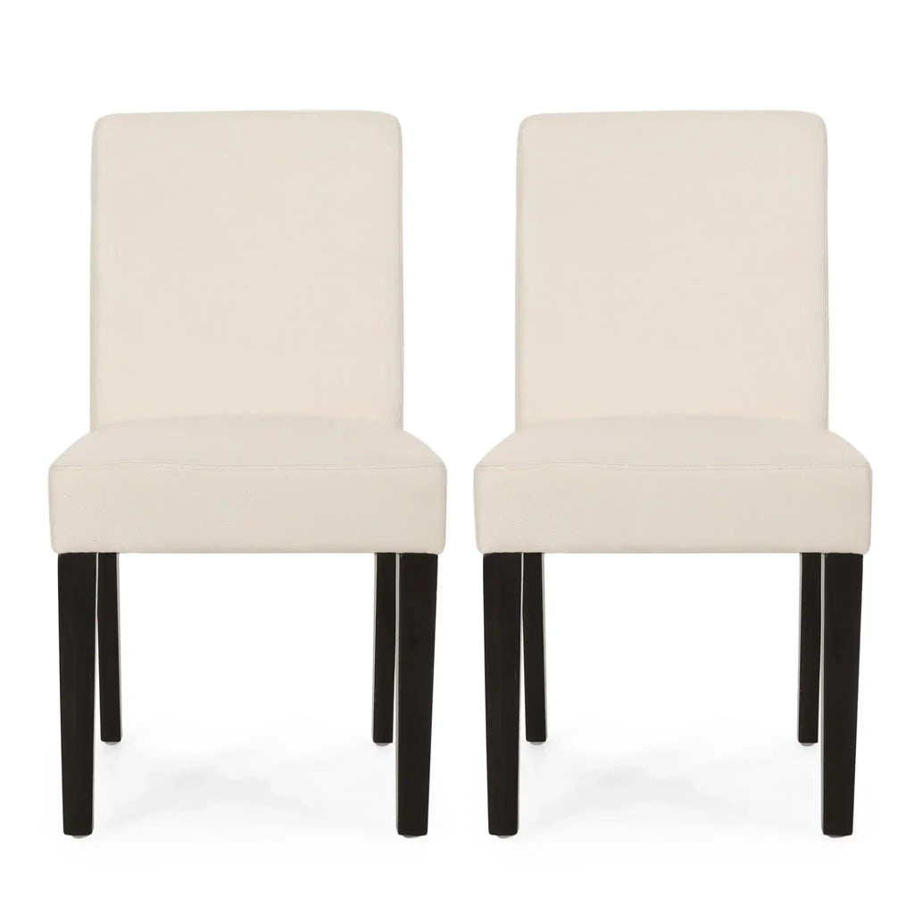 Contemporary Dining Chair With Upholstered Seating and Tapered Legs