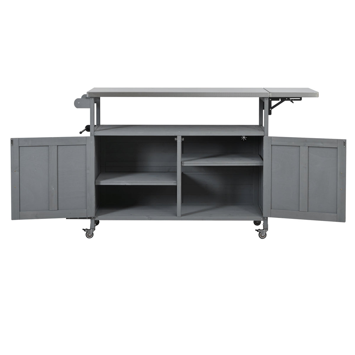 Foldable Outdoor Kitchen Island Patio Mobile Kitchen Cart