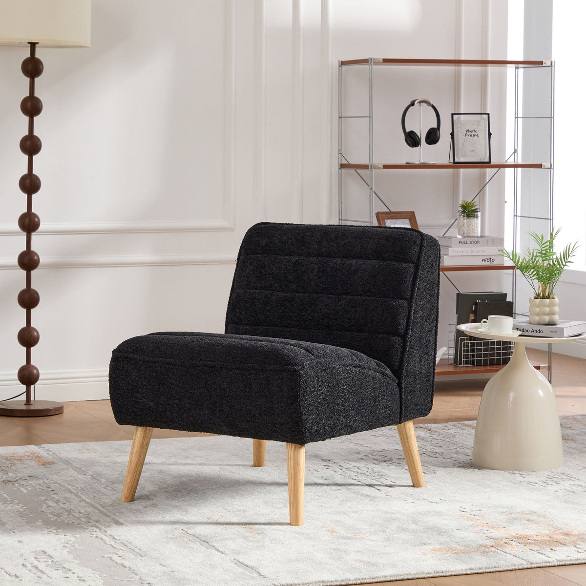 Upholstered Armless Accent Chair