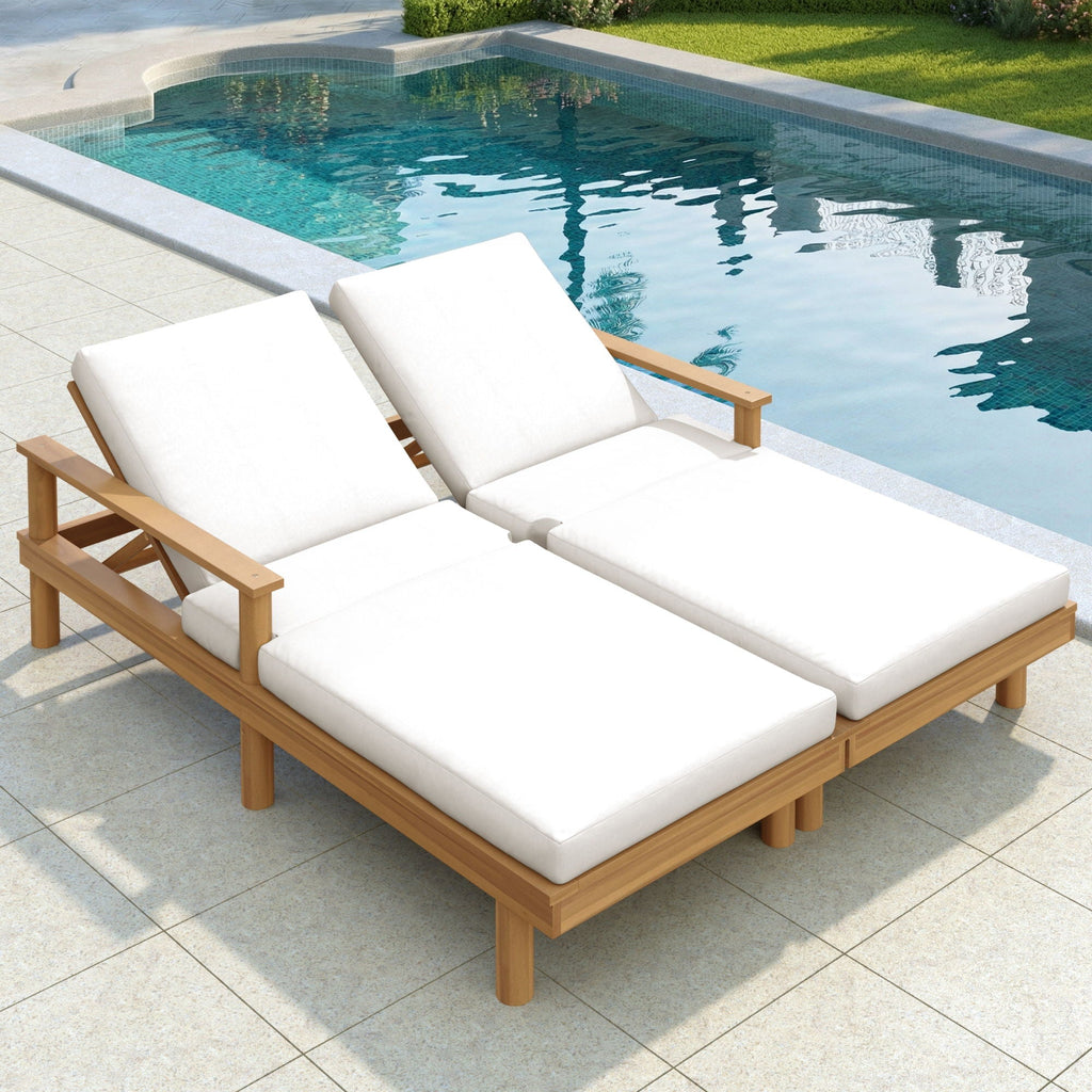 5 Position Adjustable Outdoor Chaise Lounge
