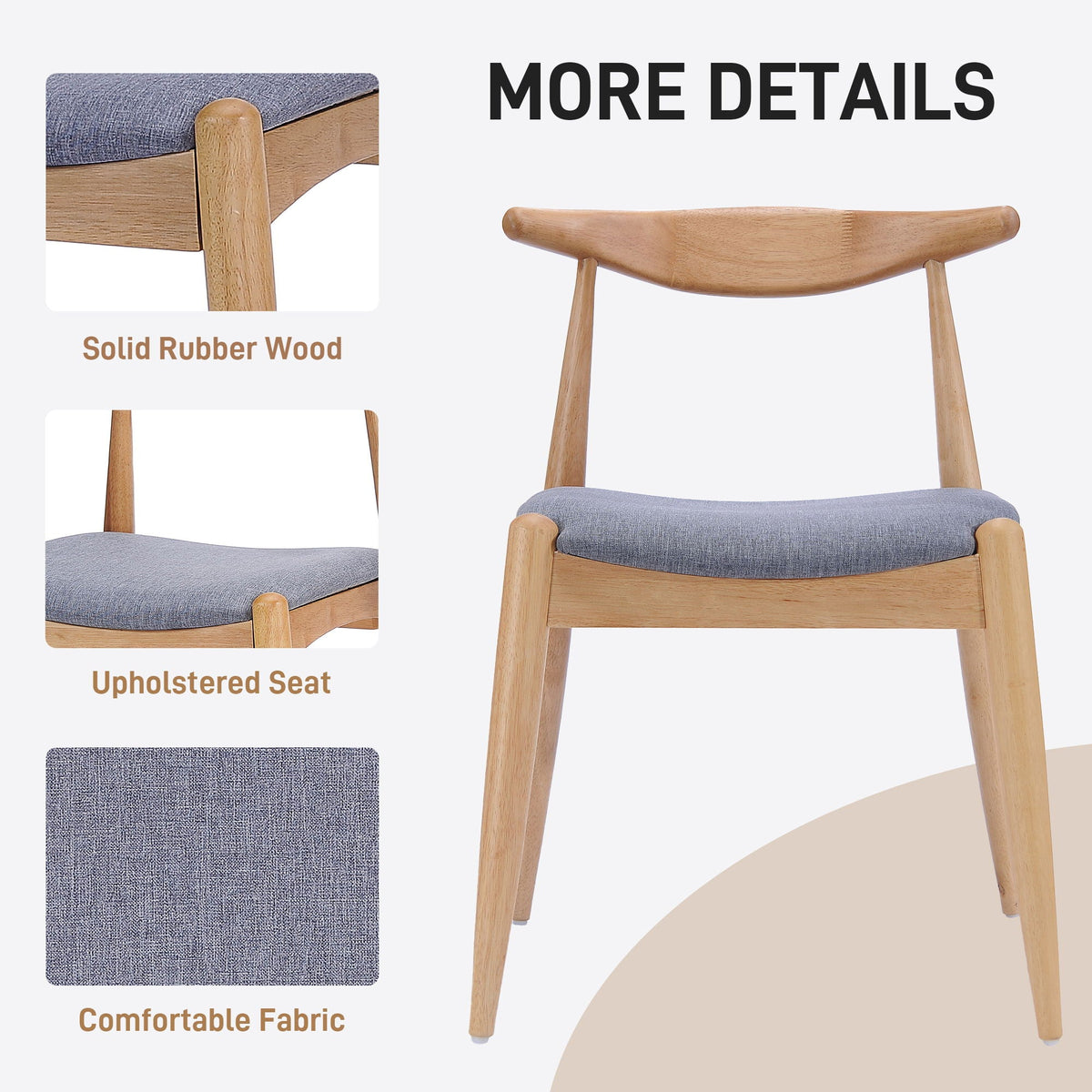 5 Piece Dining Set With Upholstered Chairs