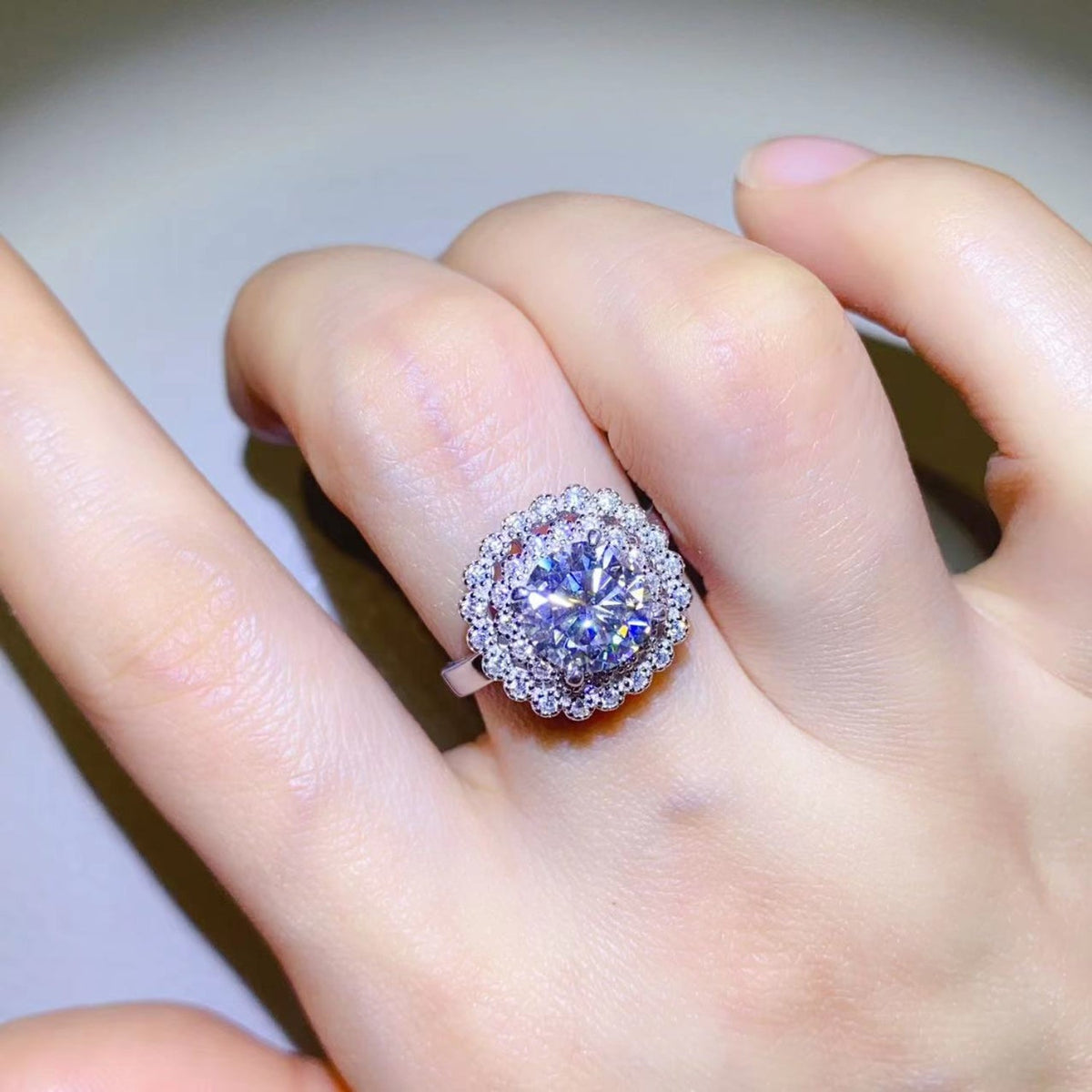 2 Carat Brilliant Round Cut Sparkala™ Pure Sterling Silver Ring