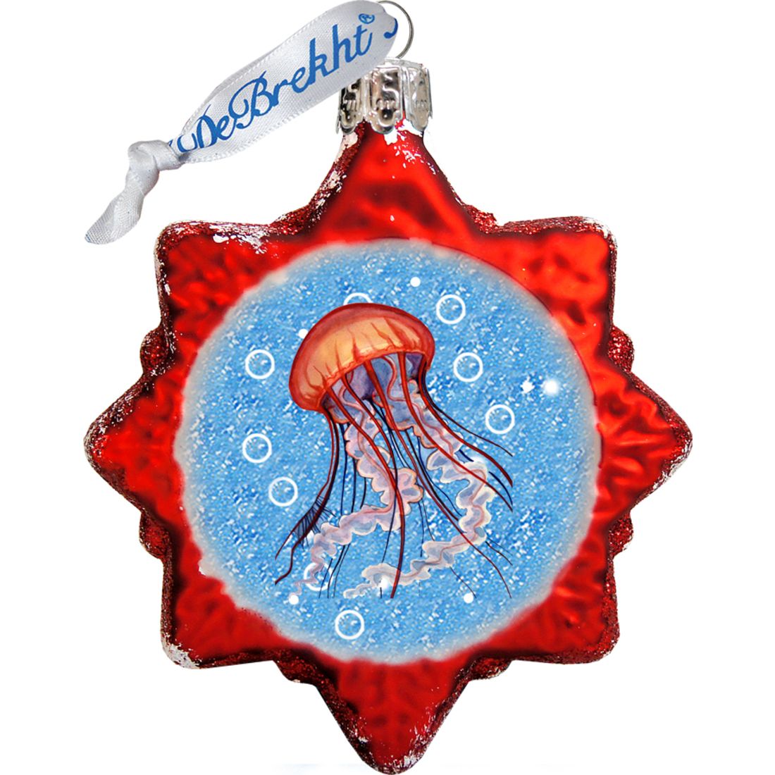 Under the Sea Mercury Glass Ornaments Set of 3 by G. DeBrekht - Coastal Holiday Decor - 770136S3