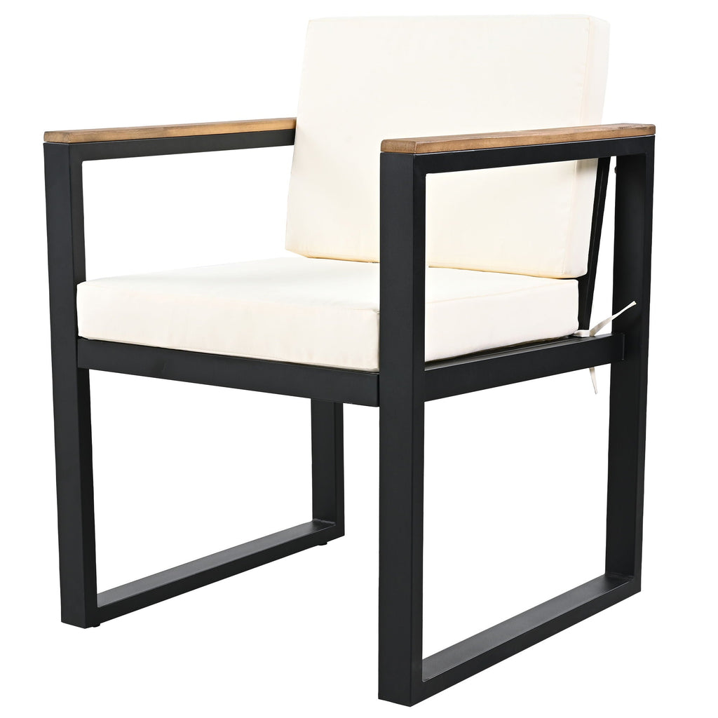 7 Pieces Outdoor Dining Set Patio Dining Table And Chair Set With And Removable Cushions For Patio