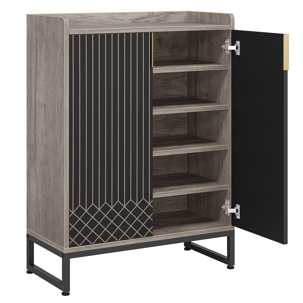 5 Tiers Shoe Storage Organizer With Doors