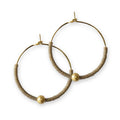Sprinkles Hoop Earrings-Mocha/Gold