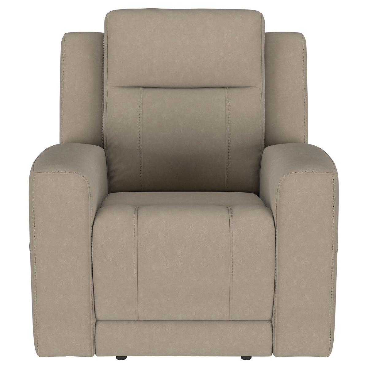 Slater - Upholstered Recliner Chair With Manual Recline - Taupe