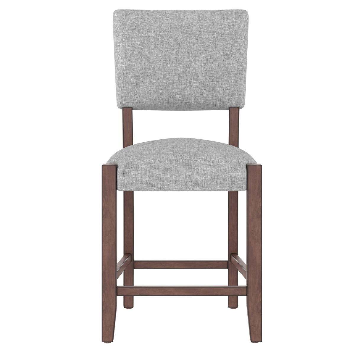 Set of 4 Mid-Century Modern Linen Upholstered Bar Stools