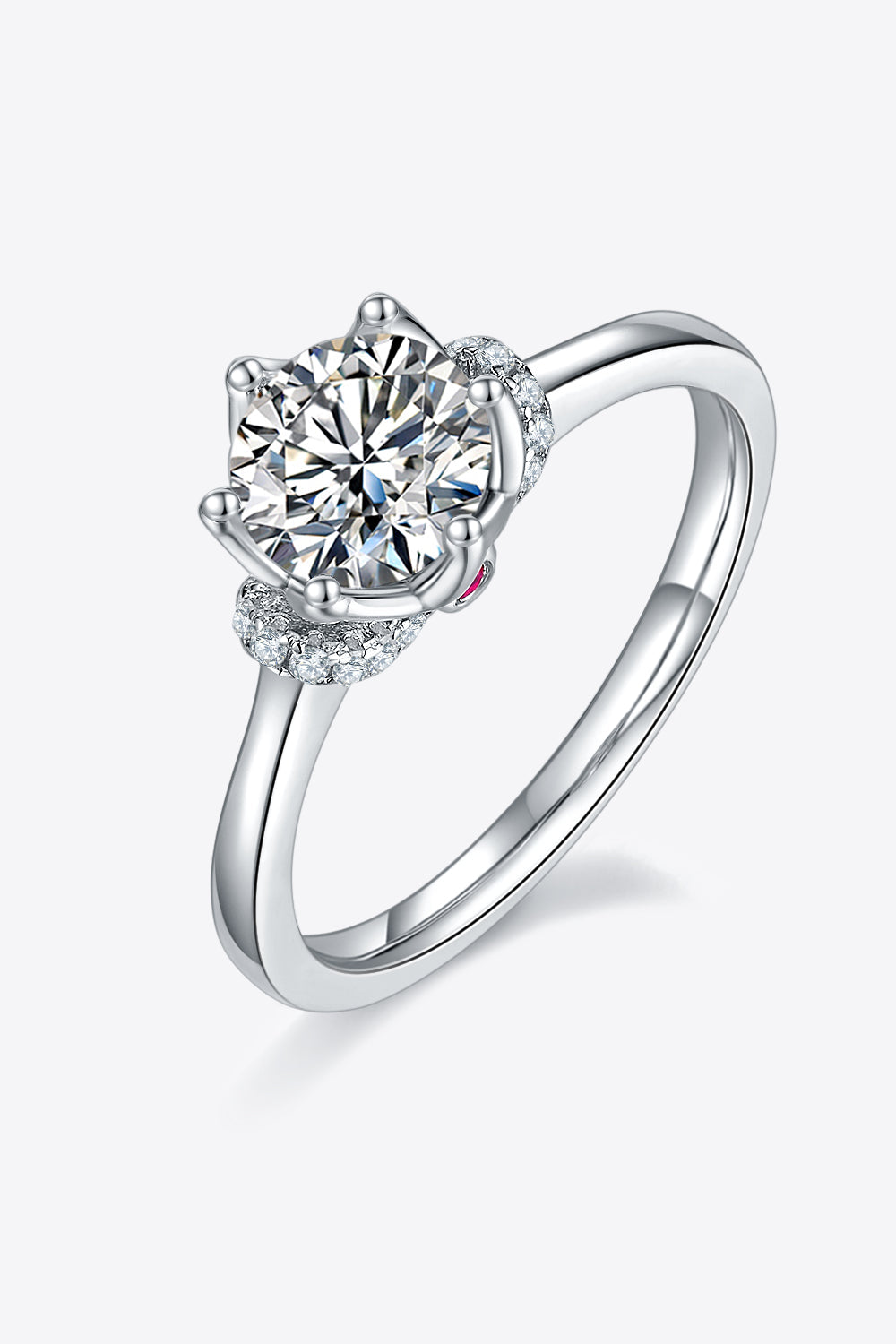 1 Carat Brilliant Round Cut Sparkala™ Platinum Over Pure Sterling Silver Ring
