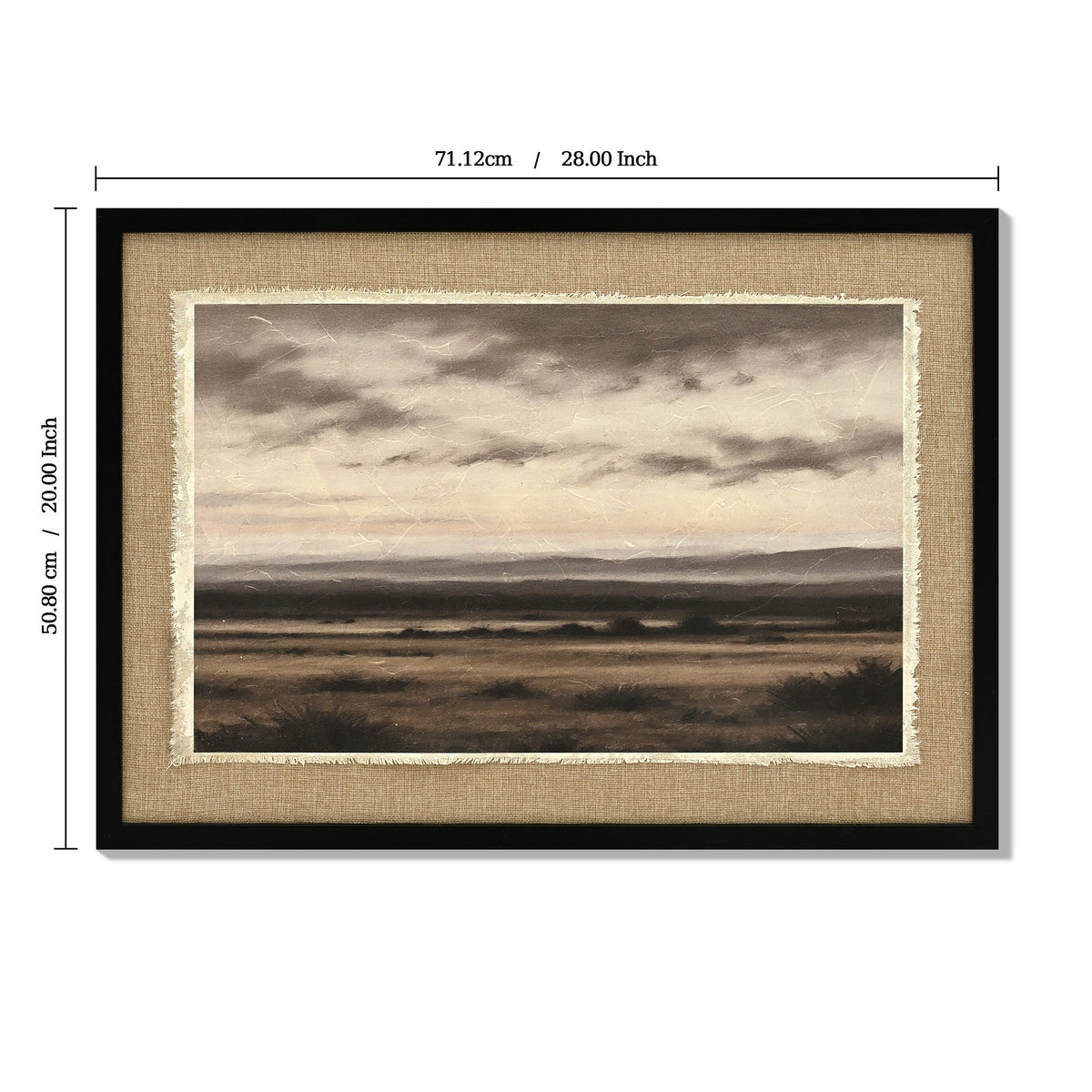 Vintage Landscape Large Framed Wall Art, 20x28 Inch Canvas Print