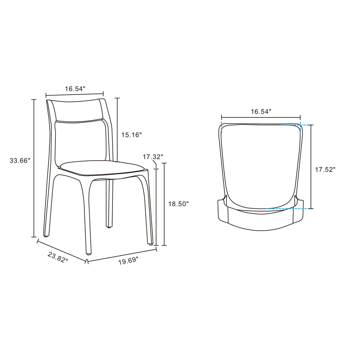 Moderno - Dining Chair (Set of 2) - Black