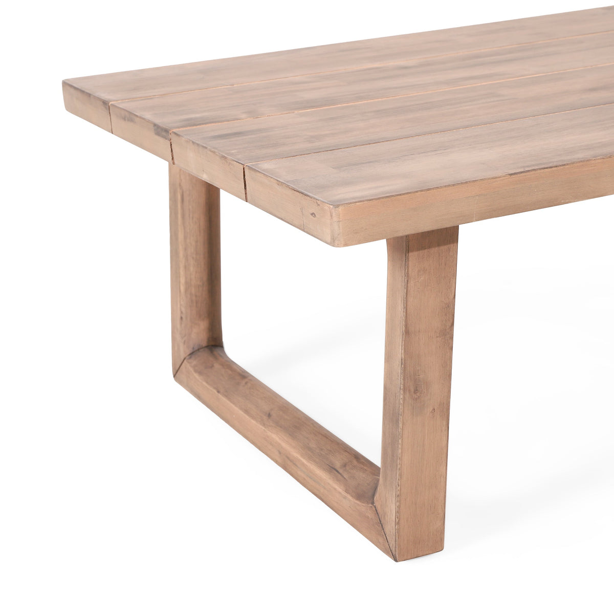 Outdoor Acacia Wood Loveseat and Coffee Table Set with Cushions
