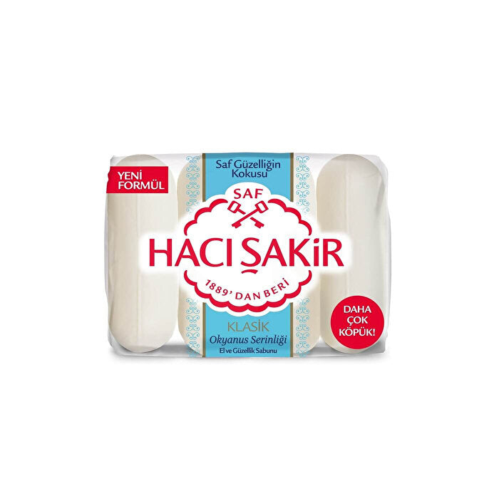Hacı Şakir Classic Ocean Freshness Soap - 4 x 2.47oz | Traditional Turkish Soap