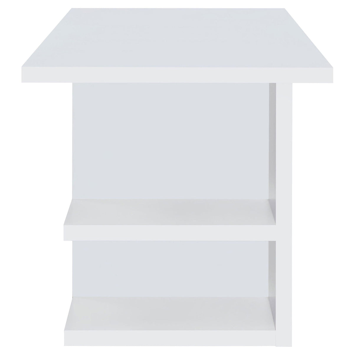 Hannah - 4 Shelf Writing Desk With Open Shelving - White