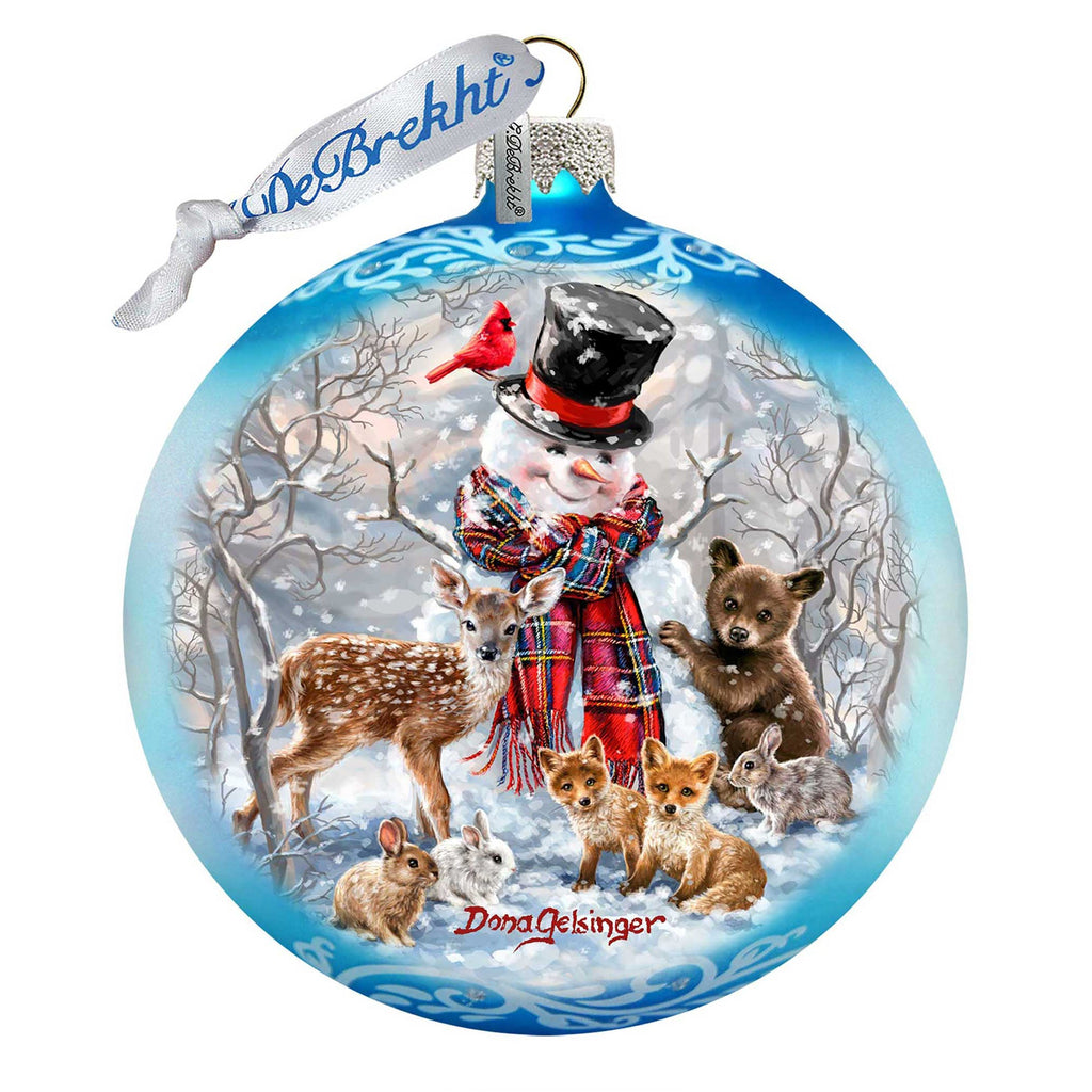 Frosty and His Forest Friends Glass Ornament Limited Edition by G. DeBrekht - Christmas Decor - 73908-DG