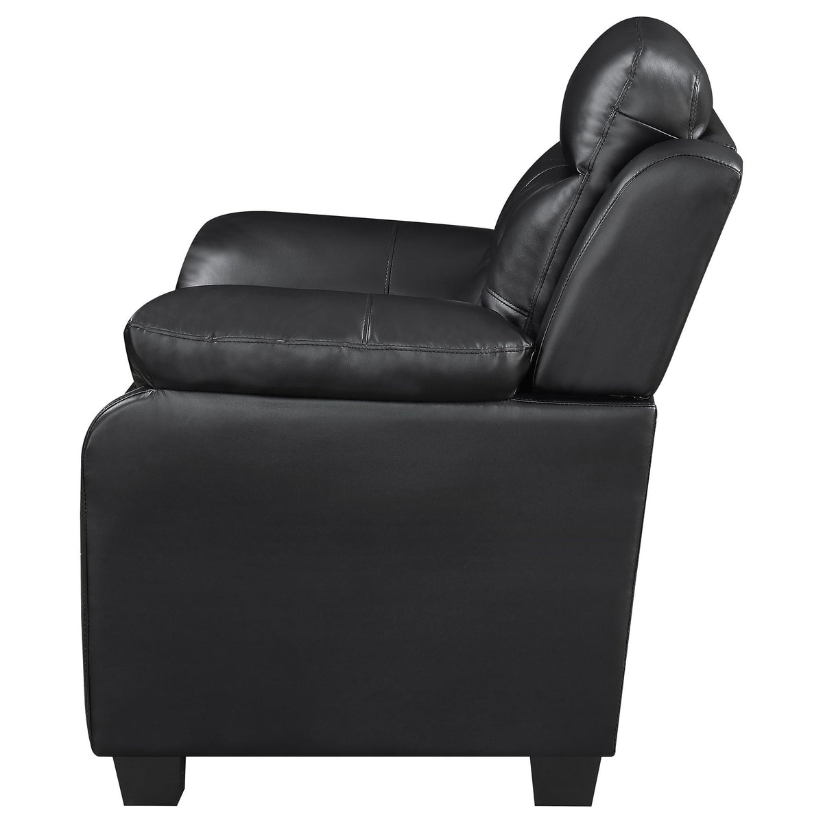 Eaton - Padded Sofa With Tufted Design - Black
