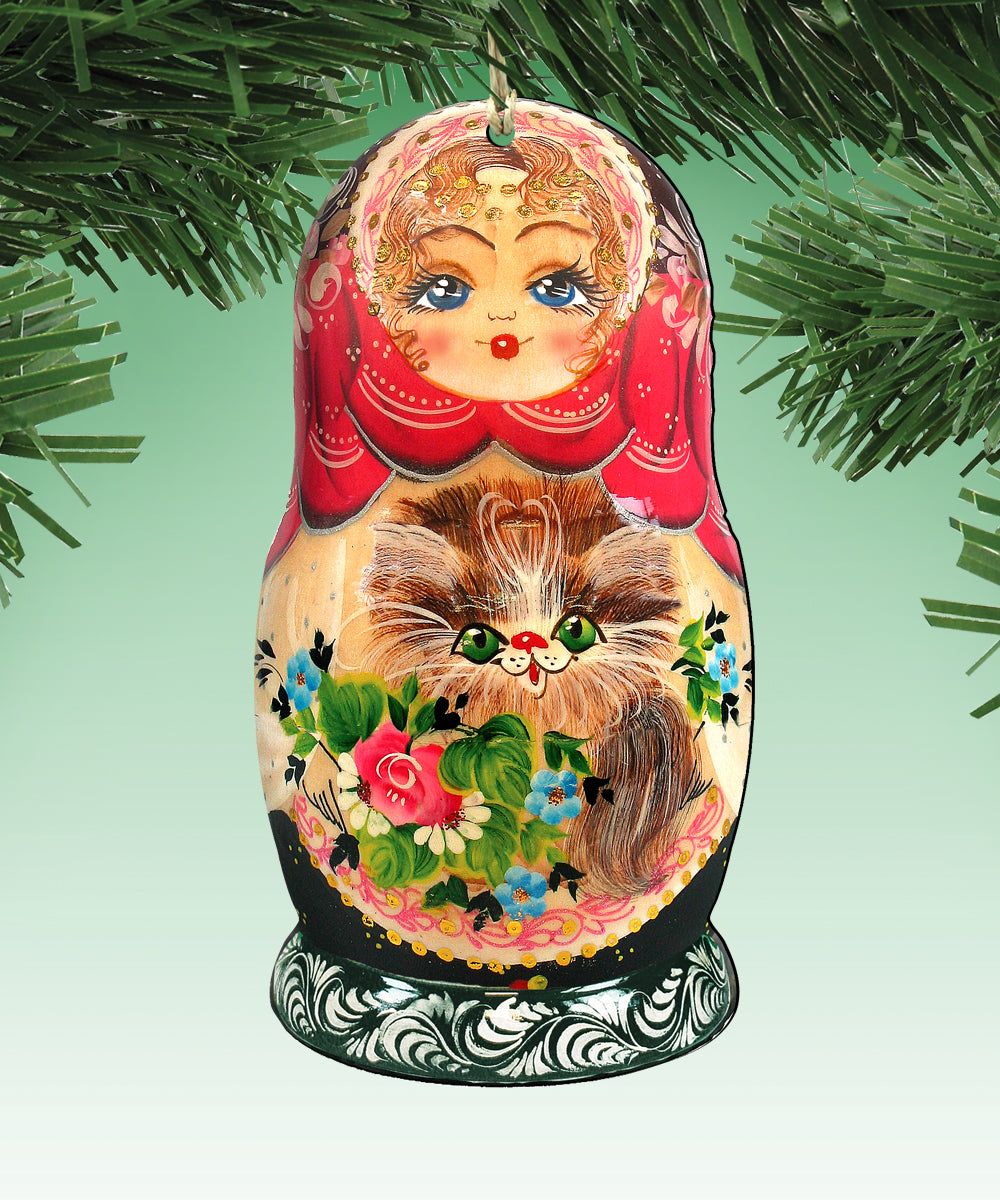 Story Dolls Wooden Ornaments Set of 3 by G. DeBrekht - Christmas Decor - 8100108S3