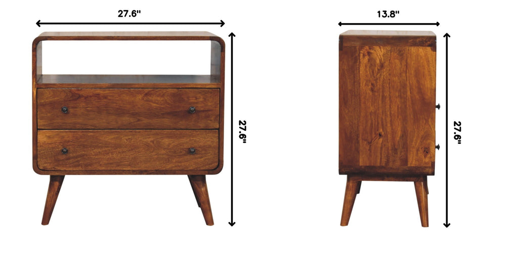 Curved Charm Console - Brown