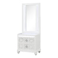 Abigale - Nightstand With Mirror Top, LED Lighting (Includes Mirror And Nightstand) - White