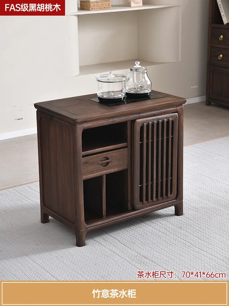 Luxury Chinese Solid Wood Curio Cabinet – Oriental Living Room Display Credenza