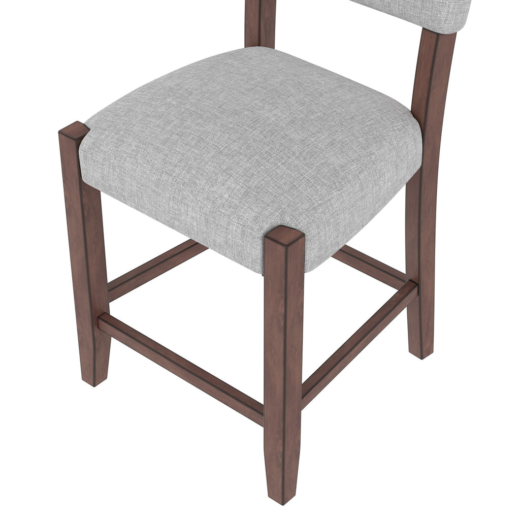 5 Piece Counter Height Dining Set With 4 Upholstered Chairs