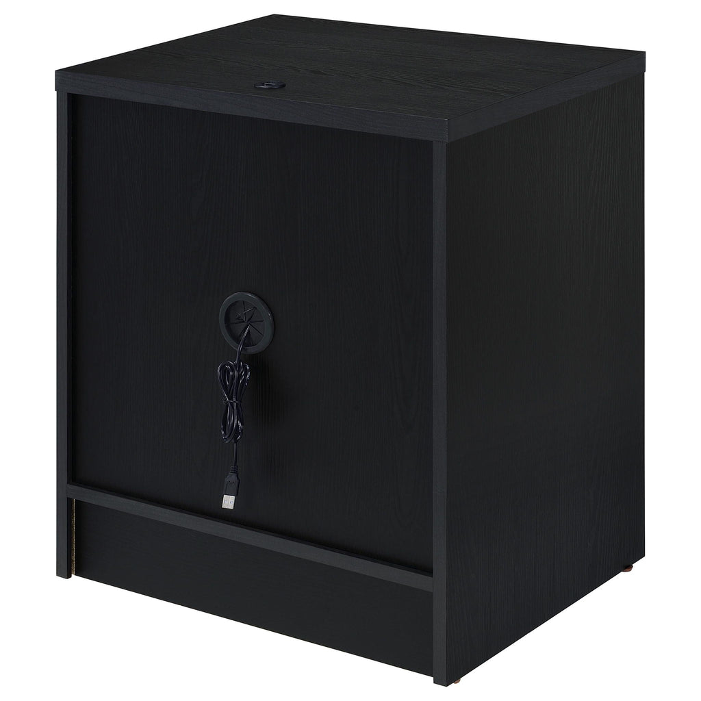 Geary - 2 Drawer Nightstand With LED Lights And USB Charging Ports