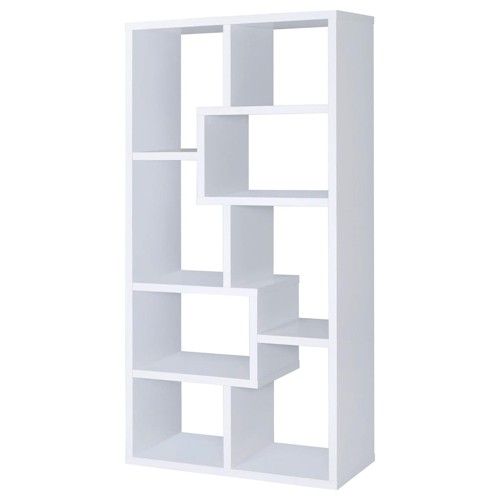 8 Shelf Geometric Bookcase