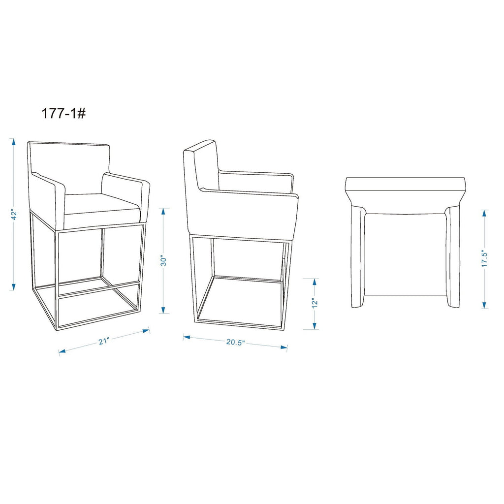 Ambassador - Barstool With Square Frame