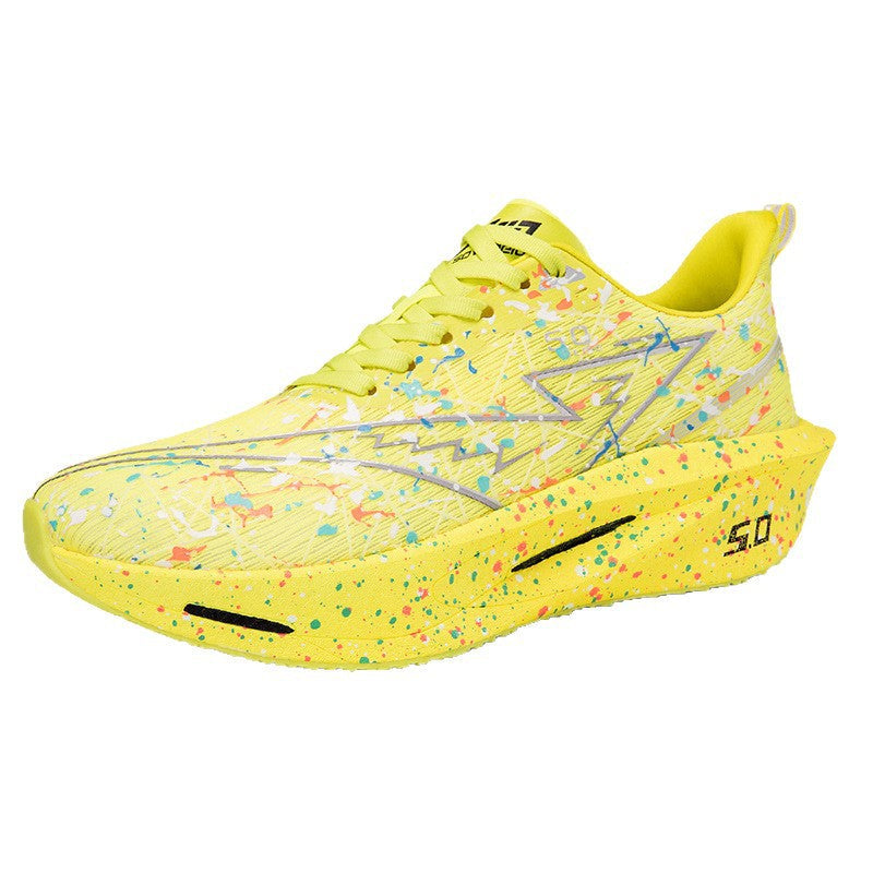 Iridescent Patchwork Sneakers – Holographic Fashion Running Shoes