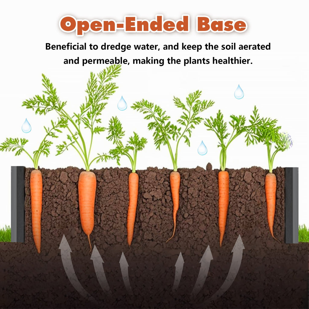 6x3x2 FT Metal Raised Garden Bed for Outdoor Gardening