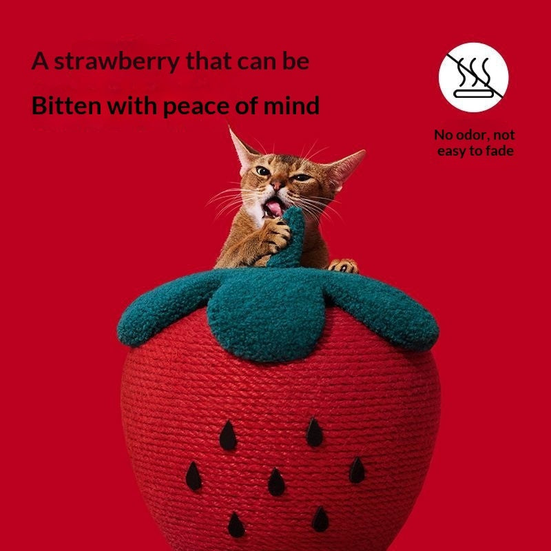 All-in-one Vertical Strawberry Cat Scratch Ball