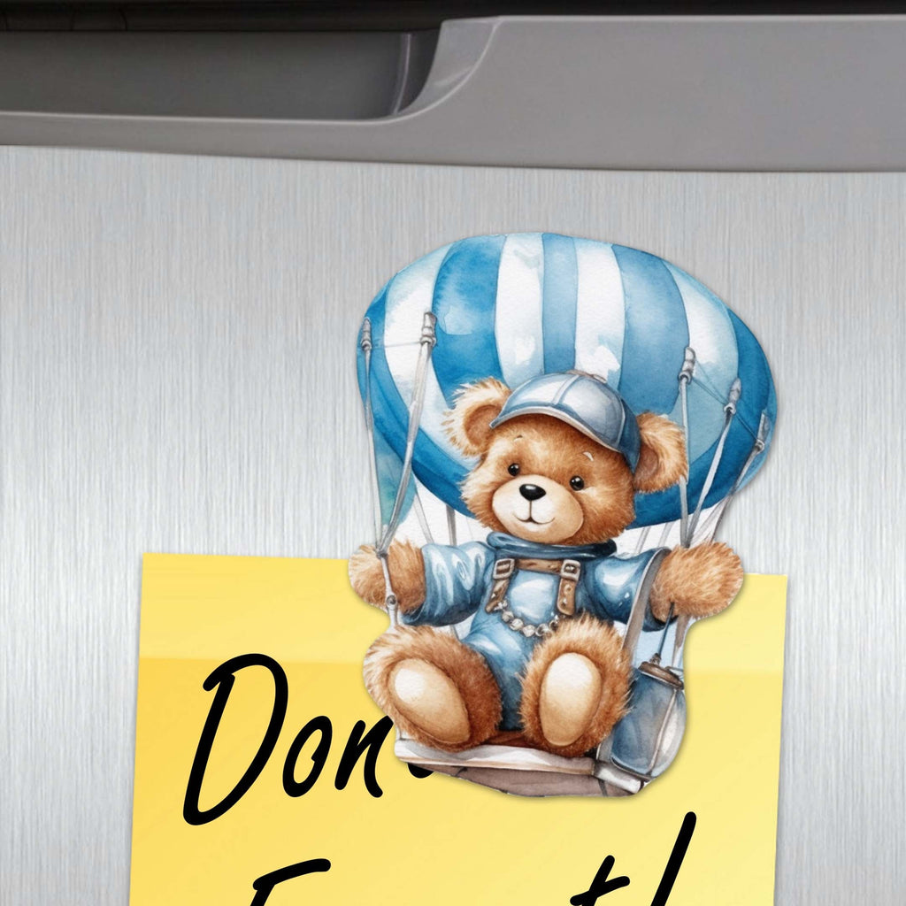 Aviator Teddy Bear Decorative Eco Wood Magnets Set of 6 by G. Debrekht - Christmas Decor - 8090010G-S6