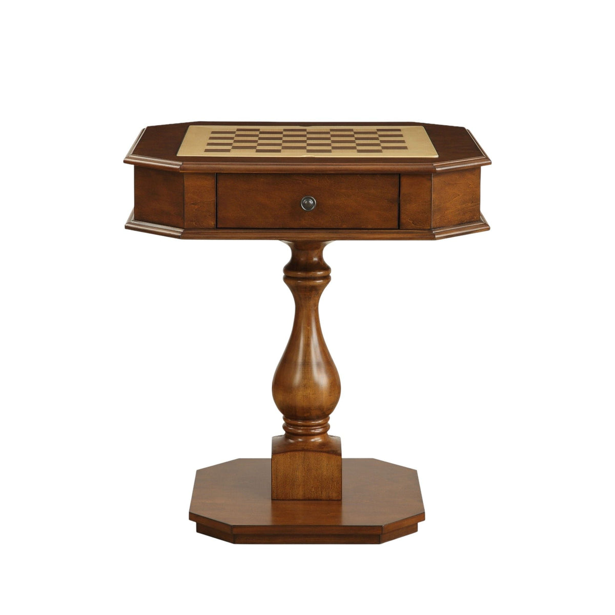 Bishop - Reversible Chess Checker Game Table With Game Tray (Chess Fingures Not Included)