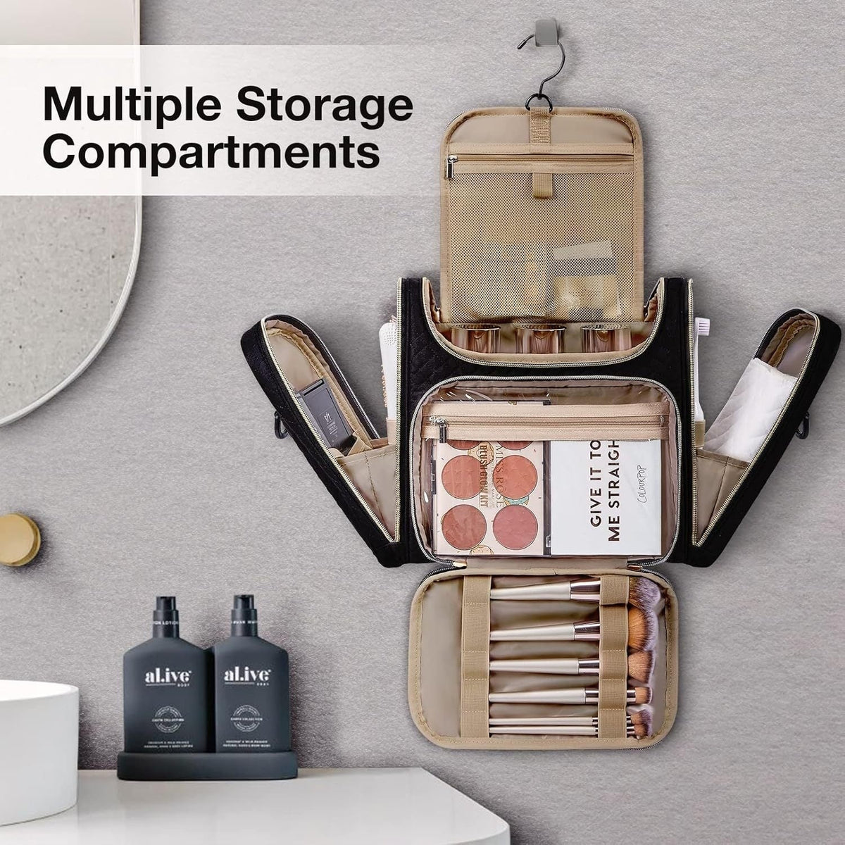Women's Large Capacity Waterproof Portable Travel Multifunctional Storage Bag