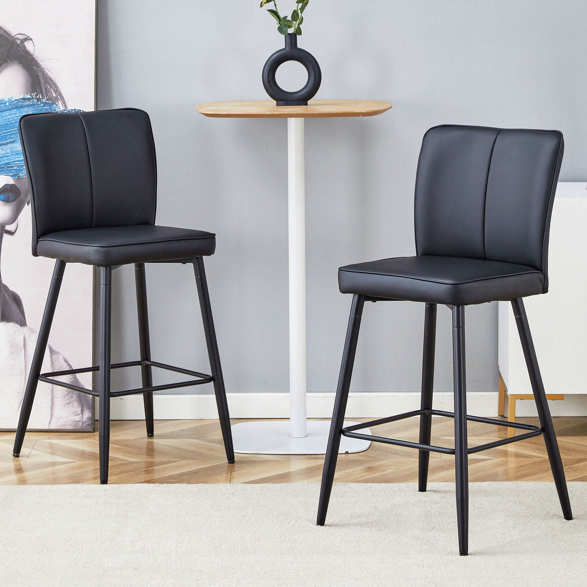 Modern Style Chair With Sleek Backrest Design (Set of 2)