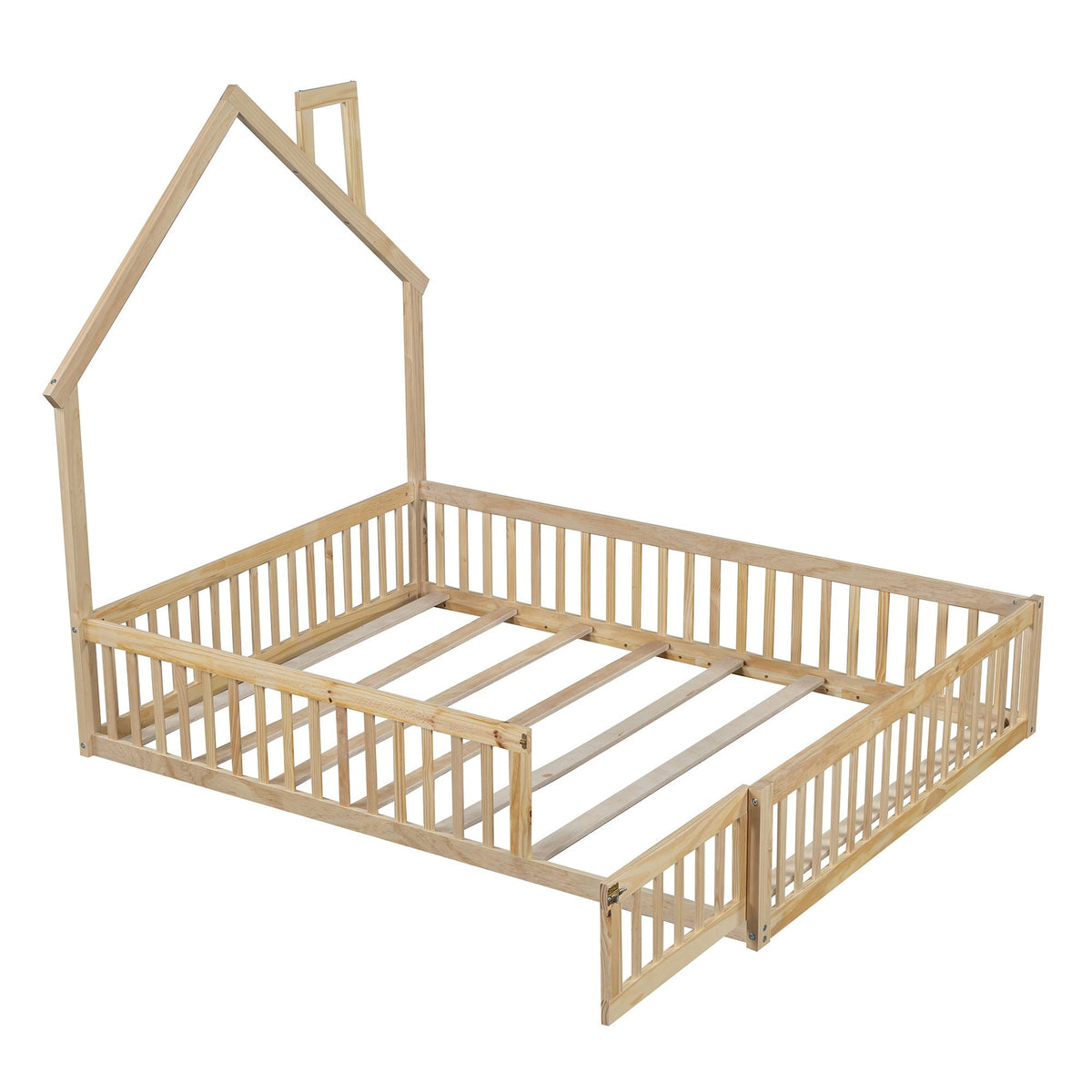 House Platform Bed With Guardrail