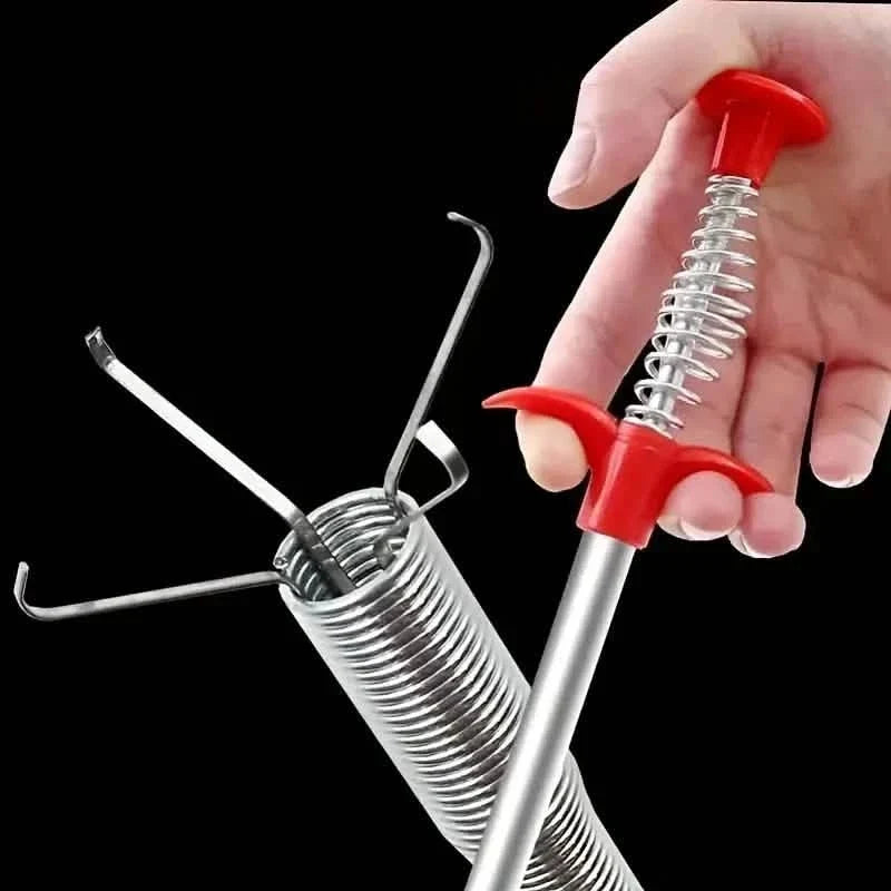 4-Claw Pipe Clog Remover, Spring Plumbing Tool for Kitchen Bathroom, Hair and Debris Catcher
