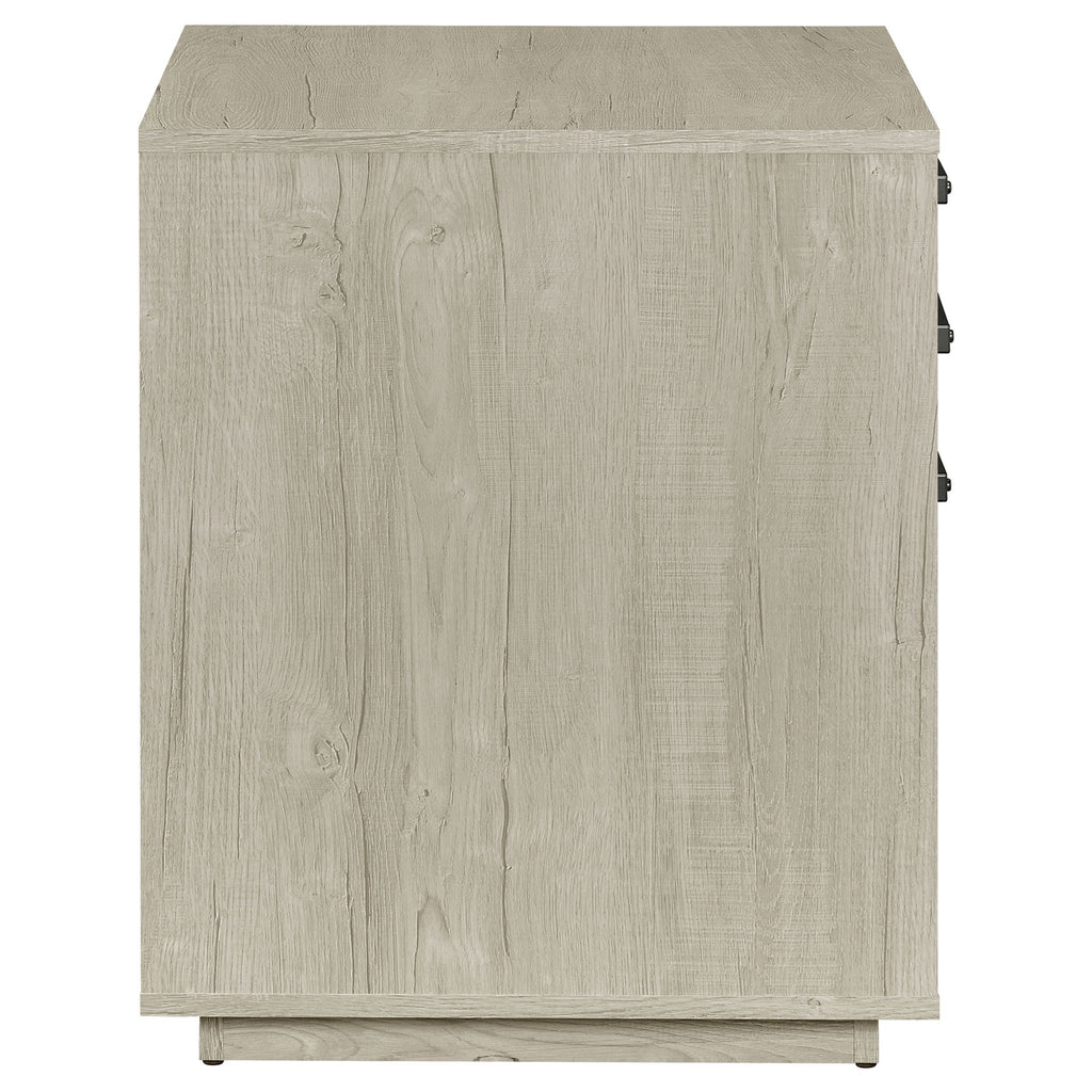 Loomis - 3 Drawer Home Office File Cabinet - White / Gray