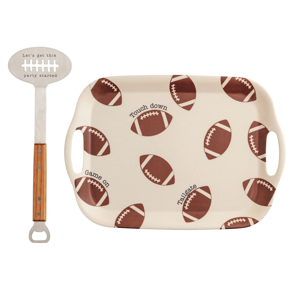 Football Tray & Spatula Set – Game Day Serving Essentials