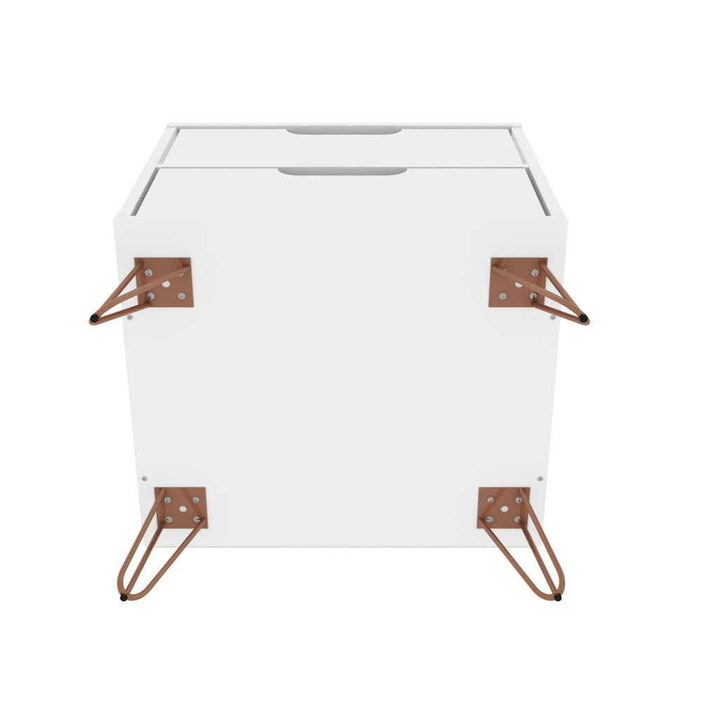 Rockefeller - Nightstand With 2 Drawers - White