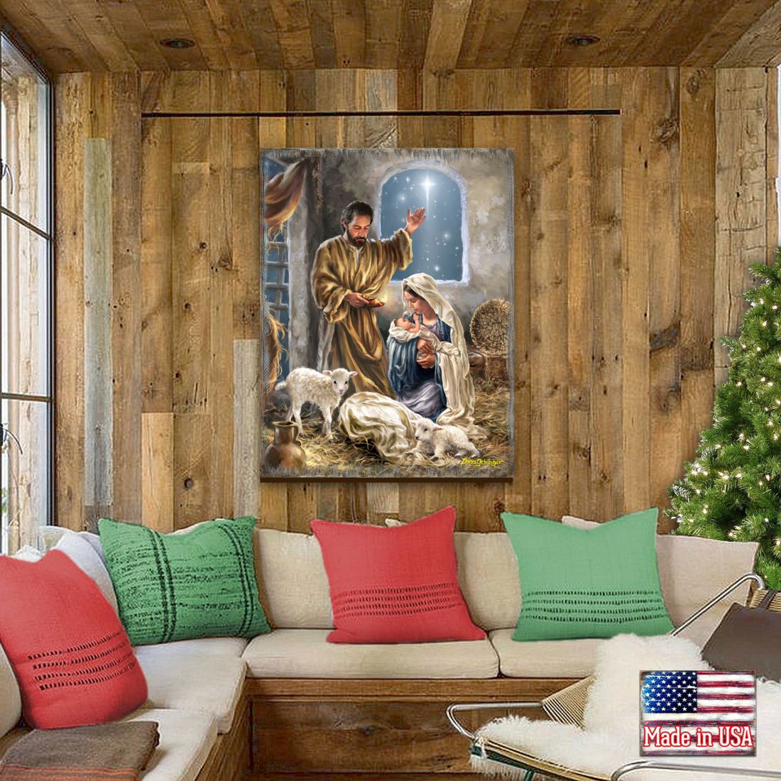 Regal Glory to God Wooden Wall Art by D. Gelsinger - Nativity Holiday Decor - 95677B-DG