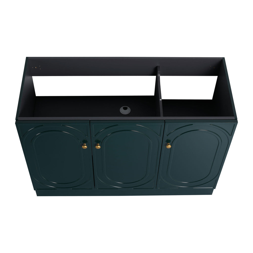 Contemporary Freestanding Bathroom Vanity With Resin Sink & Soft-Close Cabinet Doors